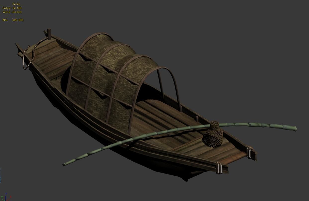Game Journey to the West - Boat 3D model_4