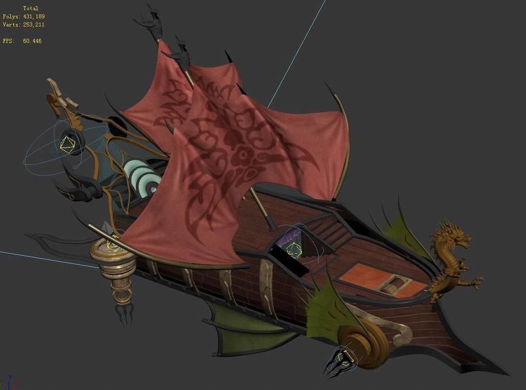 Game Ancient - Barracks Battleship 3D model_3