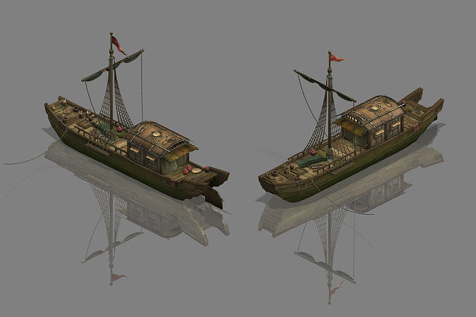 Game Canal - Boat 3D model
