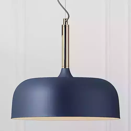 COX and COX Blue and Brass Pendant Light