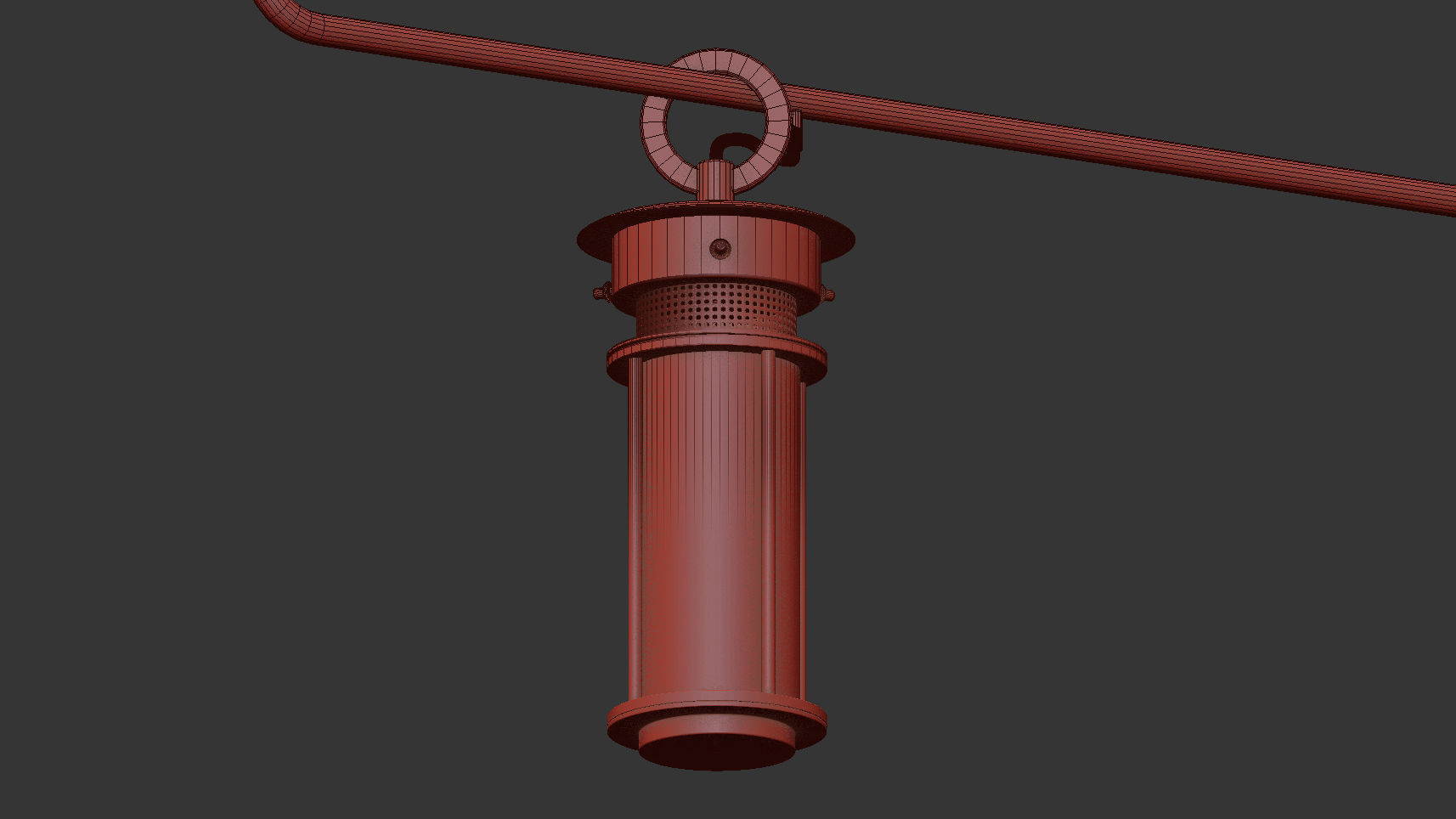 Simple Nordic Style Amber Globe Glass Shade 3D model_2