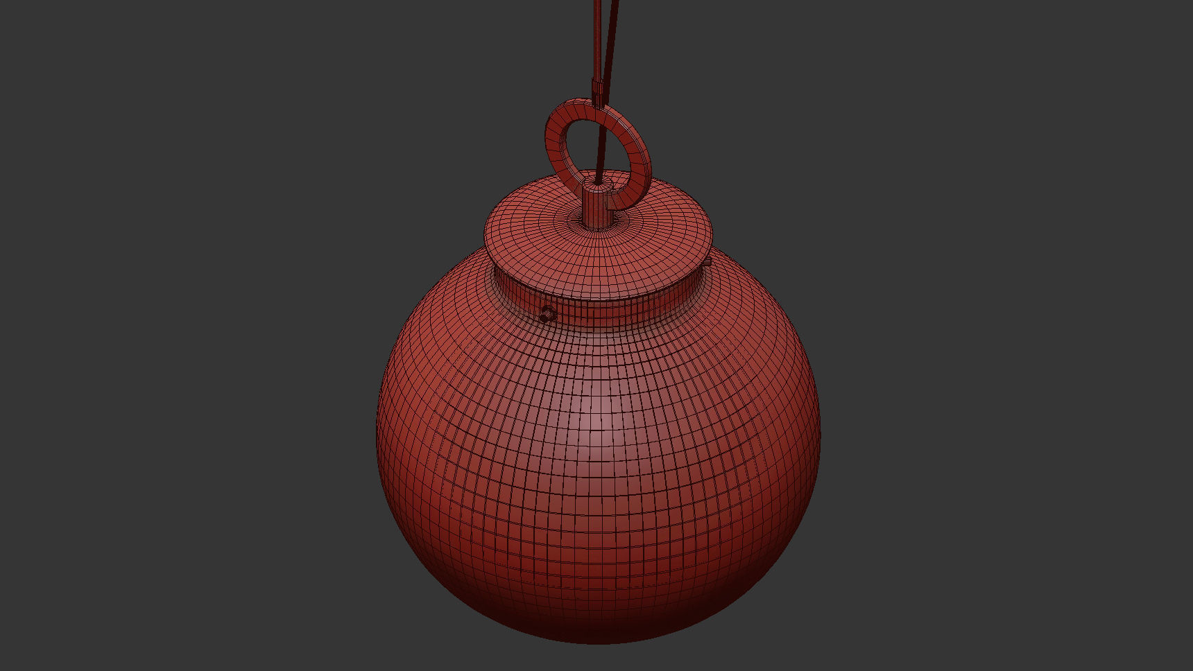 Simple Nordic Style Amber Globe Glass Shade 3D model_7
