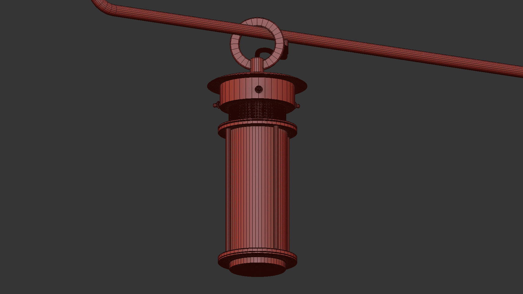 Simple Nordic Style Amber Globe Glass Shade 3D model_5