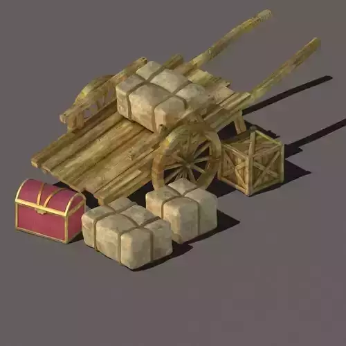 Game Transportation - Wooden Carts