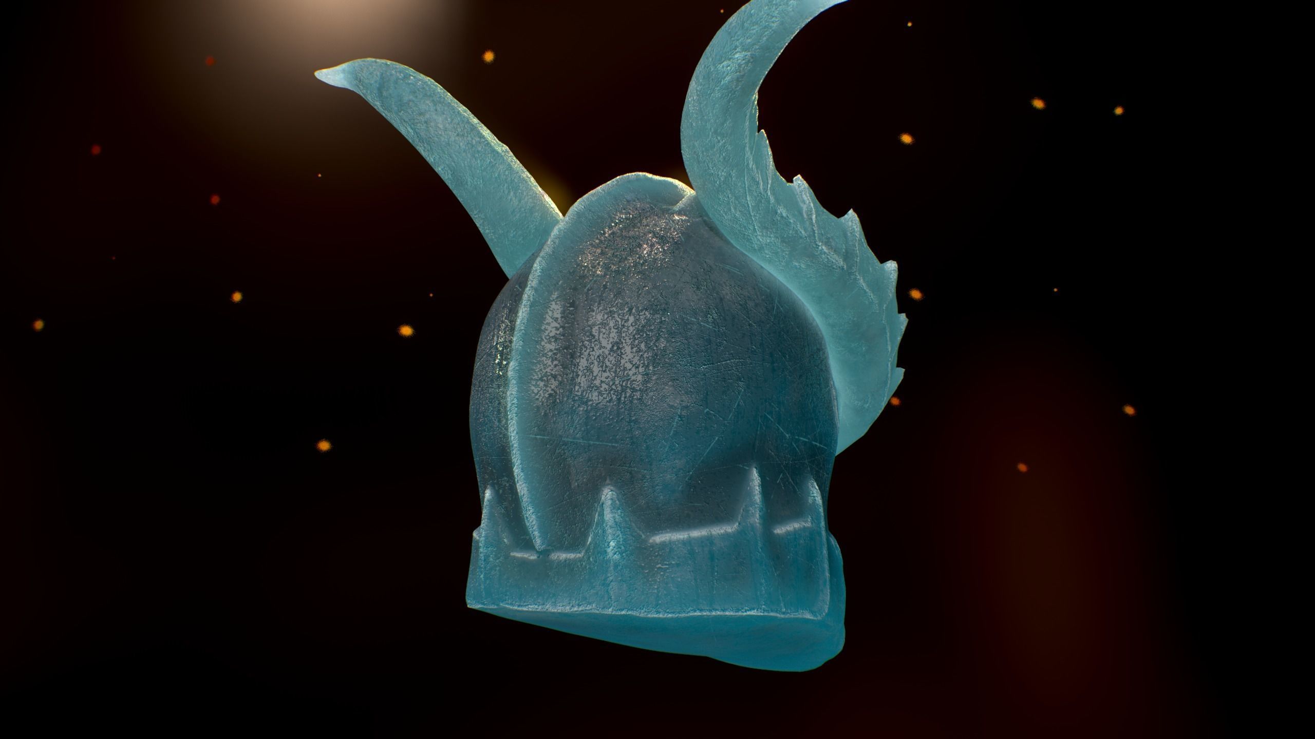 Ice Helmet Low-poly 3D model_4