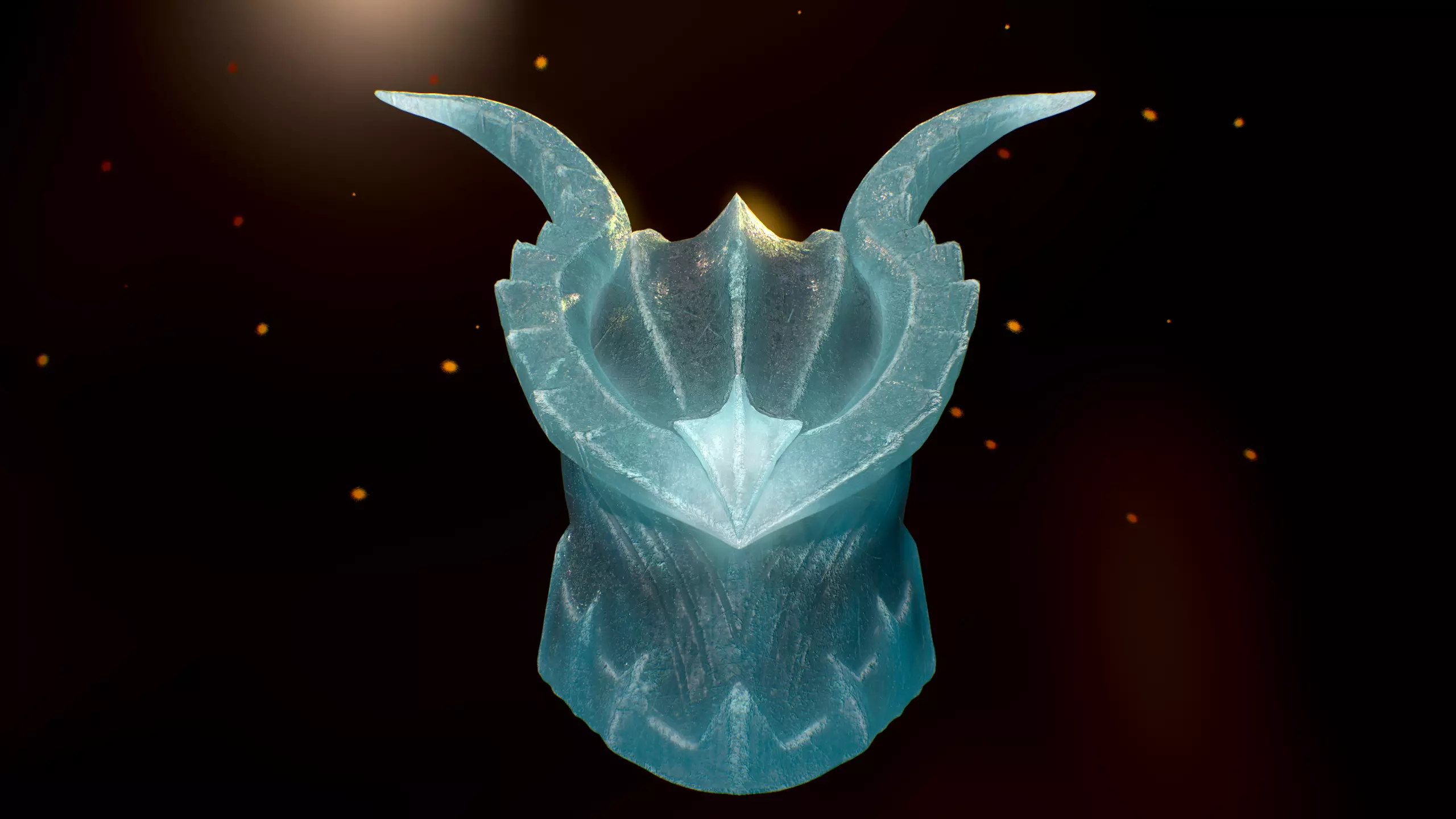 Ice Helmet Low-poly 3D model_0