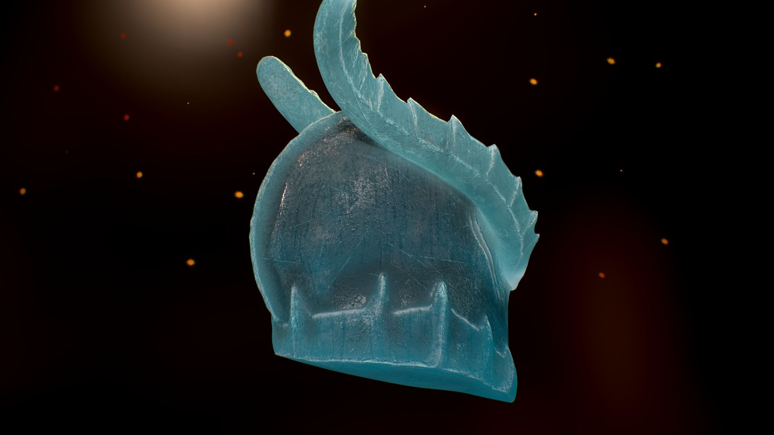 Ice Helmet Low-poly 3D model_3