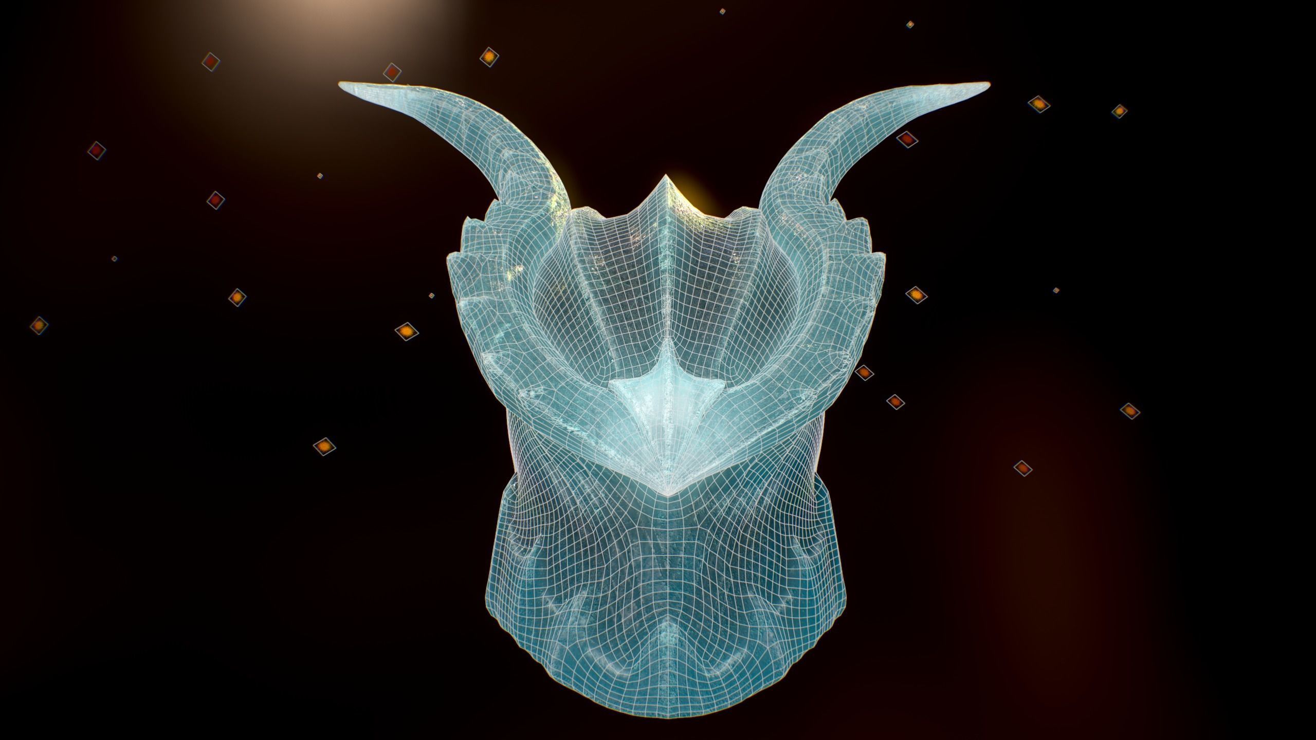 Ice Helmet Low-poly 3D model_10