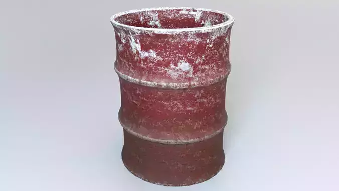 Empty oil barrel PBR Low-poly