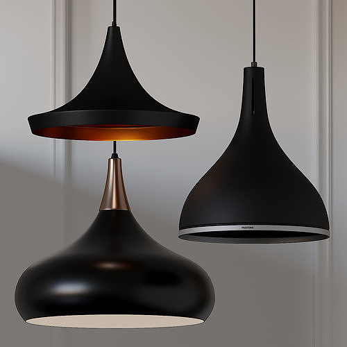 NUEVO Euclid Feiss and Pantone Pendant Lights 3D model