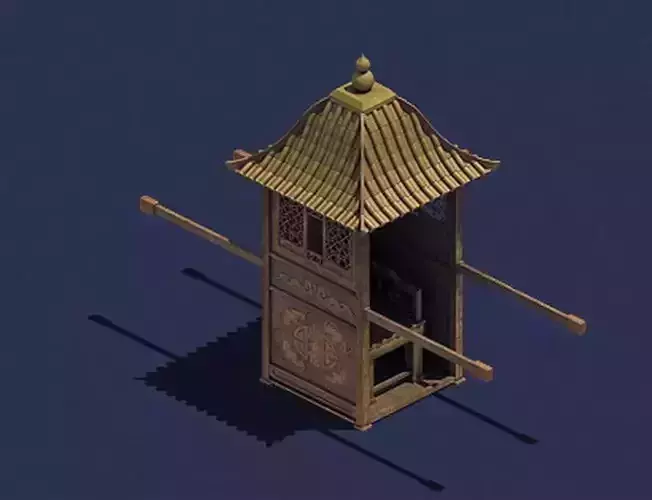 Game Ancient Chinese transport - Jiaozi 3D model