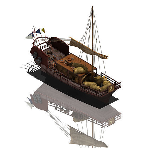 Game Ancient China - Merchant Shipping 04 3D model