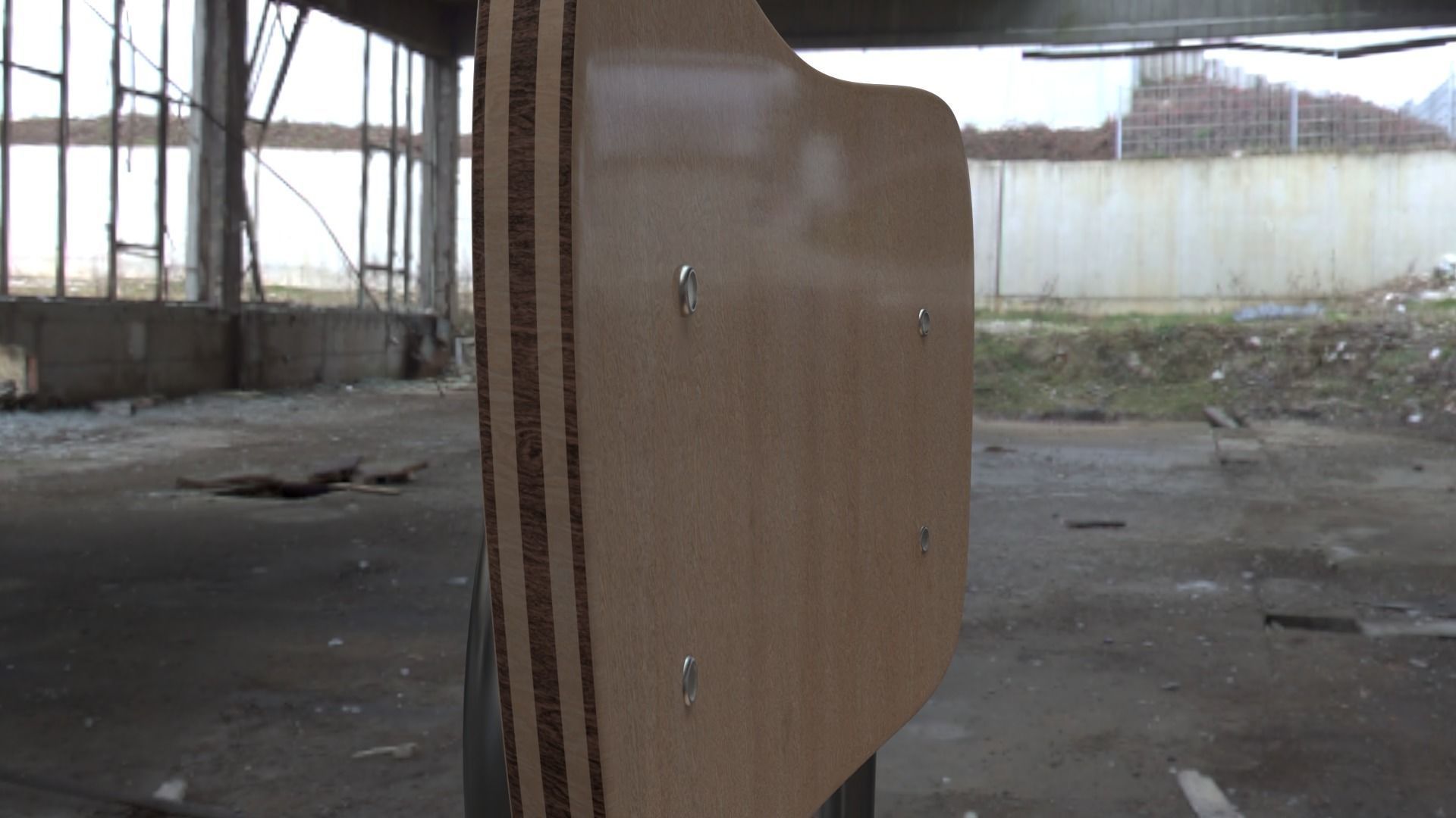 School Chair Free 3D model_3