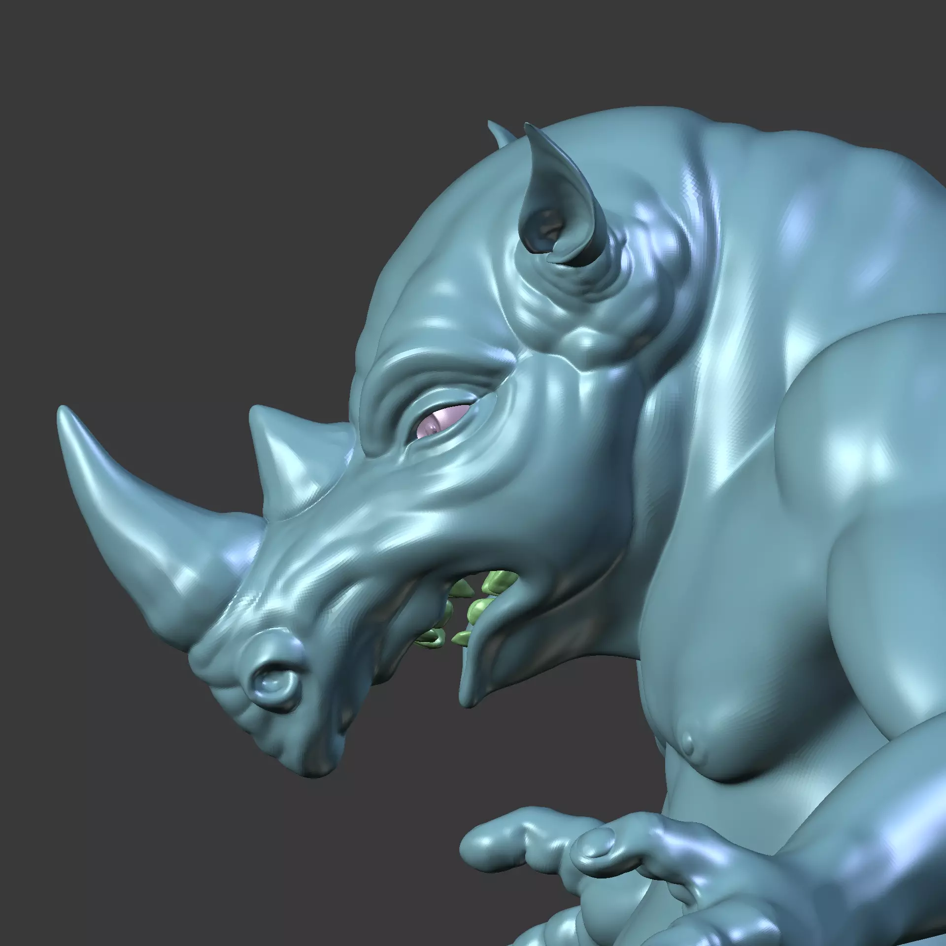 Rhino Mutant Warrior 3D model_0