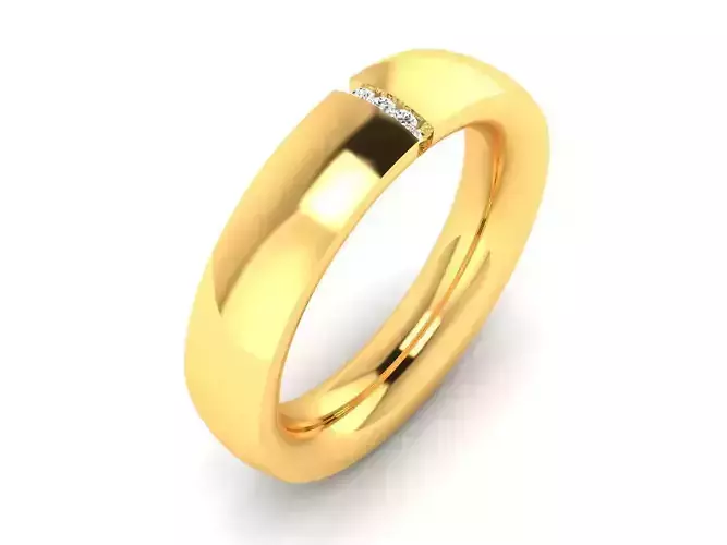 Women Band Ring 3dm render detail