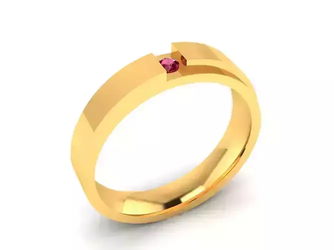 Women Band Ring 3dm render detail