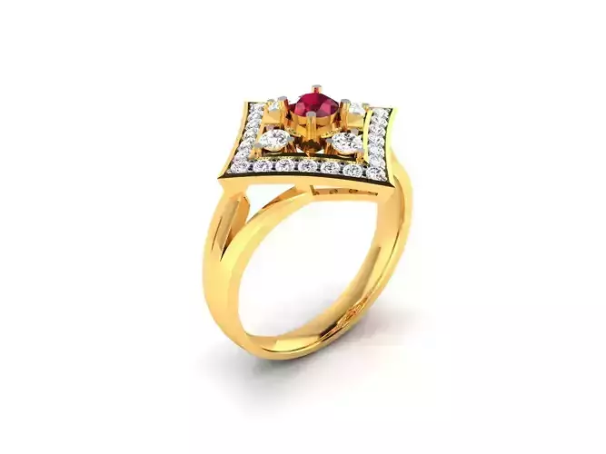 Women Band Ring 3dm render detail