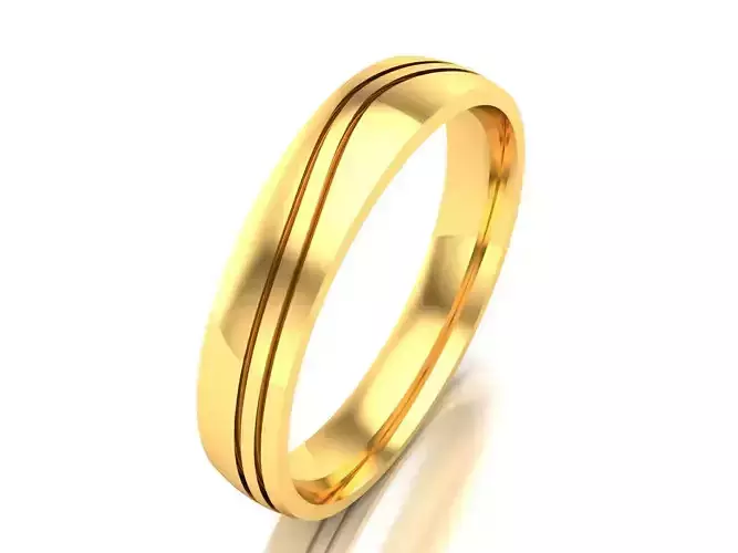 Women Band Ring 3dm render detail