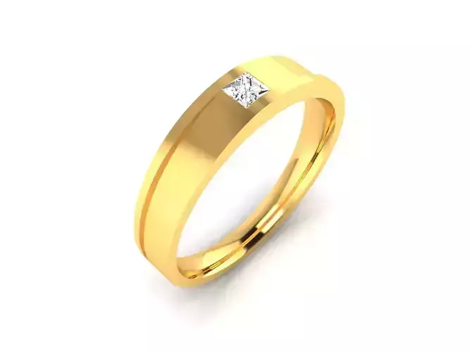 Women Band Ring 3dm render detail