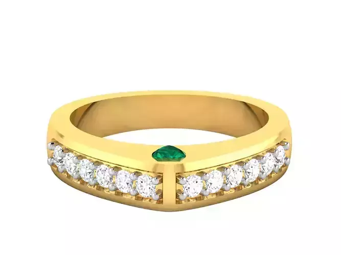 Women Band Ring 3dm render detail