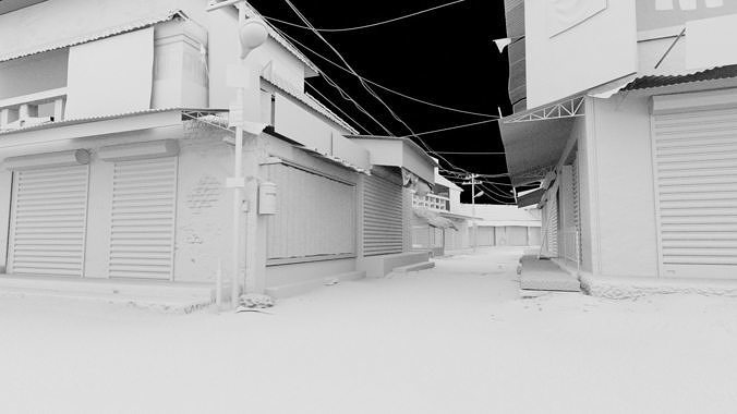 Night Street 3D model 2
