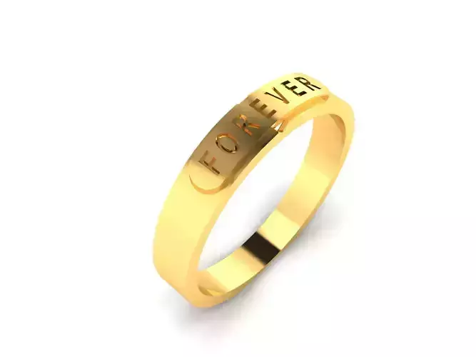 Women Forever Band Ring 3dm render detail