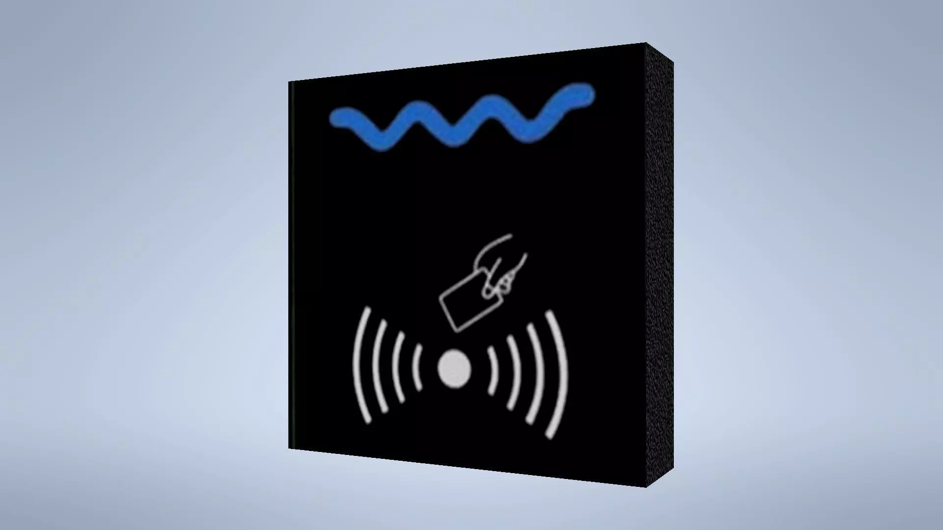 Door card reader Low-poly 3D model_0