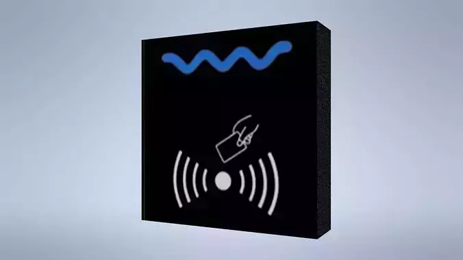 Door card reader Low-poly 3D model