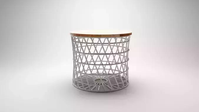 Teapoy basket side table