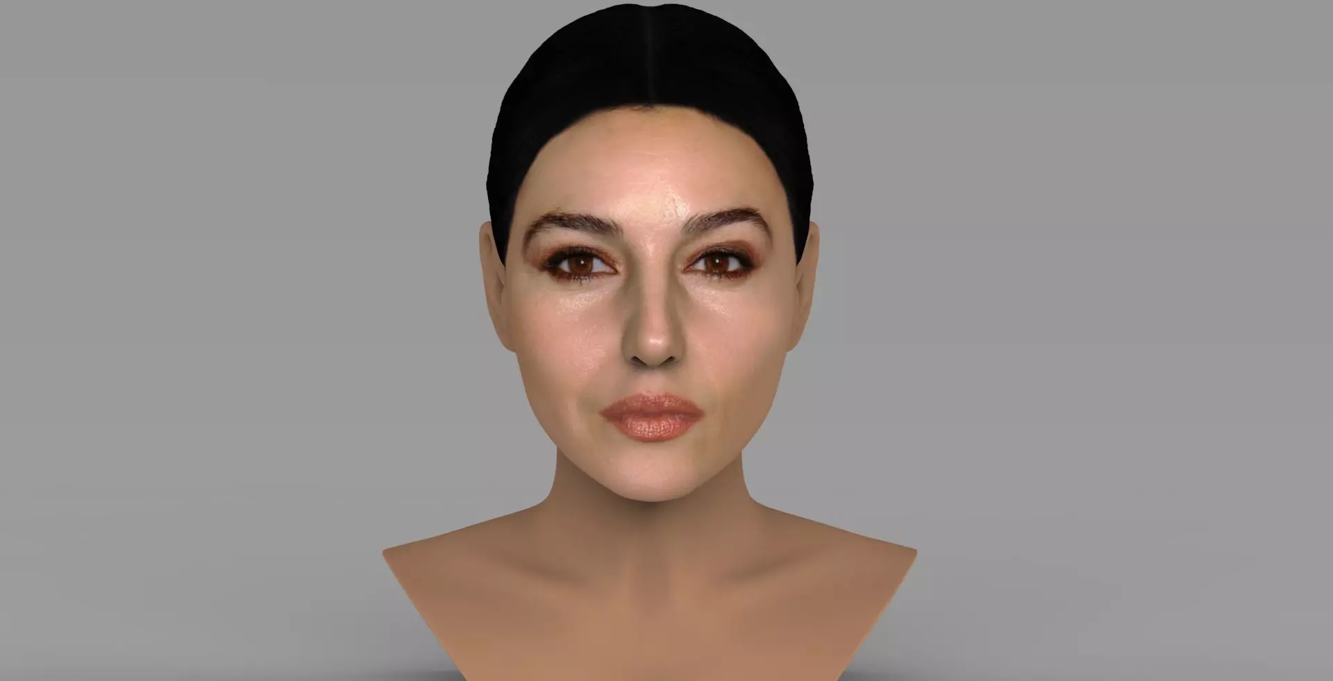 Monica Bellucci bust ready for full color 3D printing 3D print model