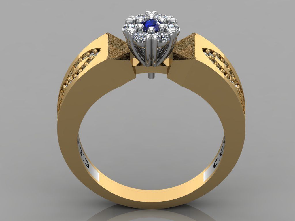 GC GOLD TW0130- Diamond ring  3D print model_3