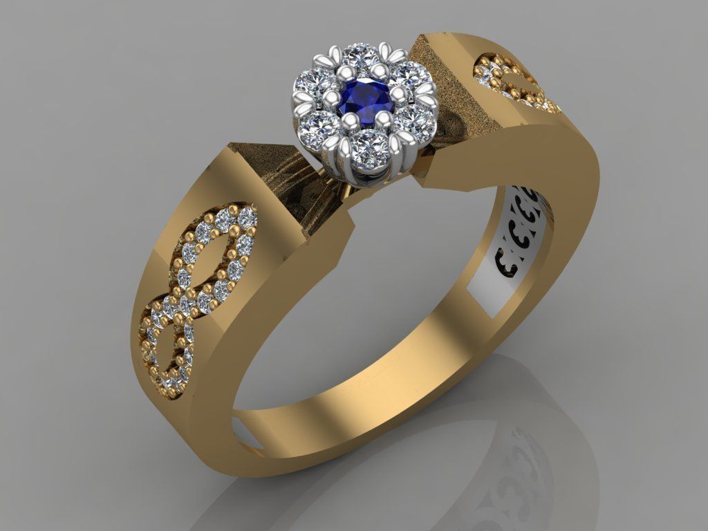 GC GOLD TW0130- Diamond ring  3D print model_1