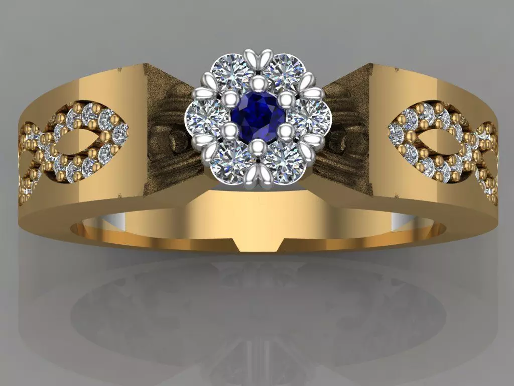 GC GOLD TW0130- Diamond ring  3D print model_0