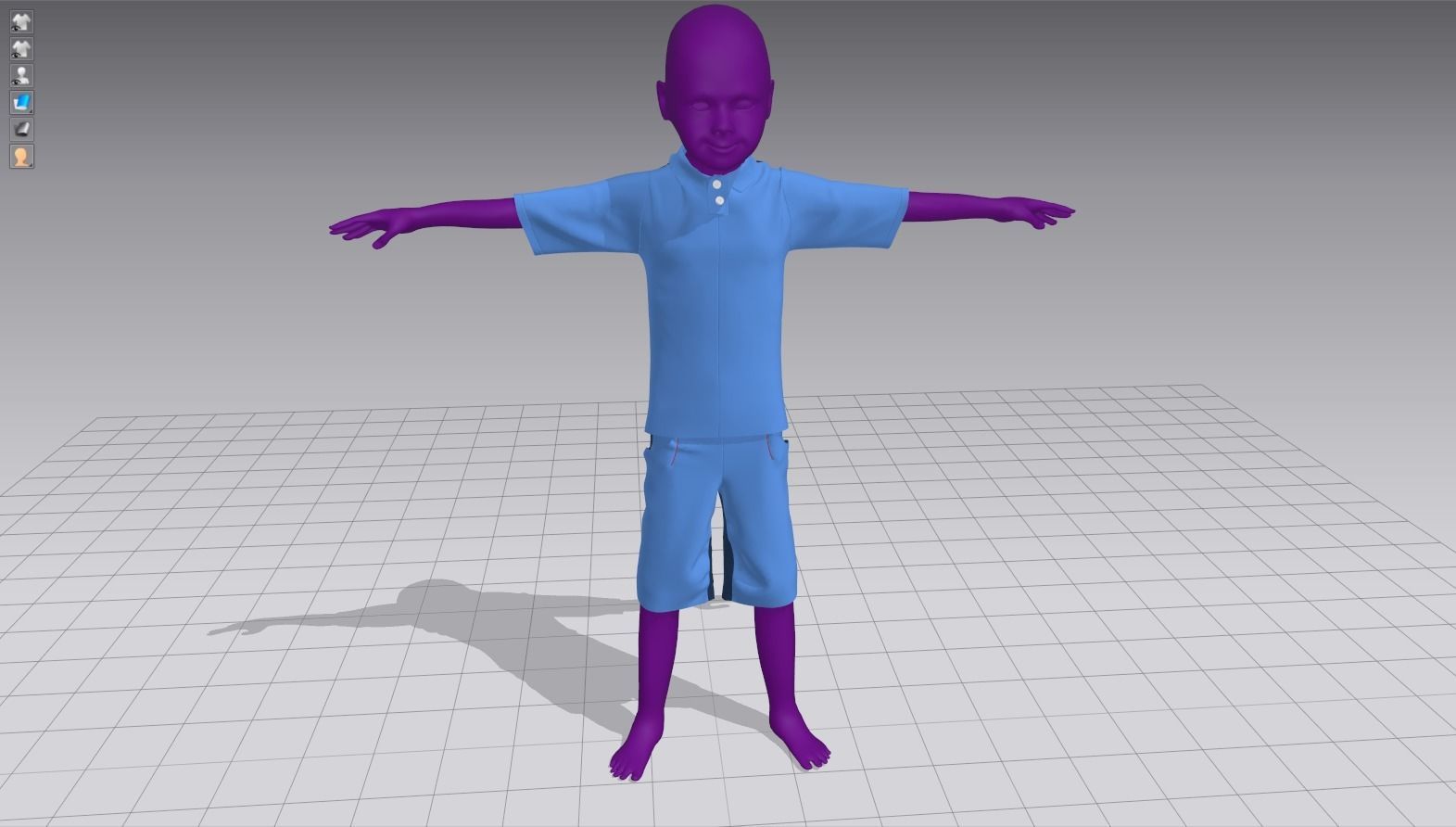 Family 4x models real cloth simulation conversation animation 3 3D Model Collection_6