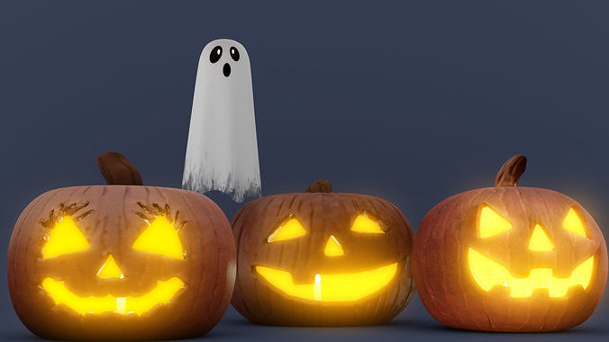 HALLOWEEN PUMPKIN  Low-poly 3D model