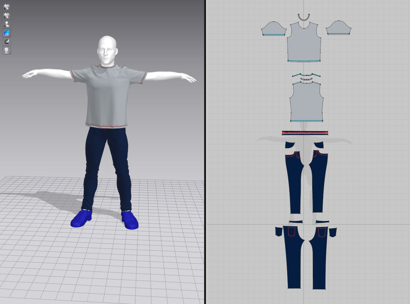 Family 4x models real cloth simulation conversation animation 4 3D Model Collection_12
