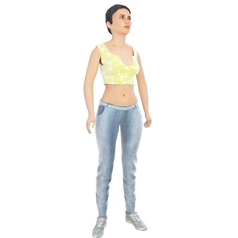 Family 4x models real cloth simulation conversation animation 4 3D Model Collection_1