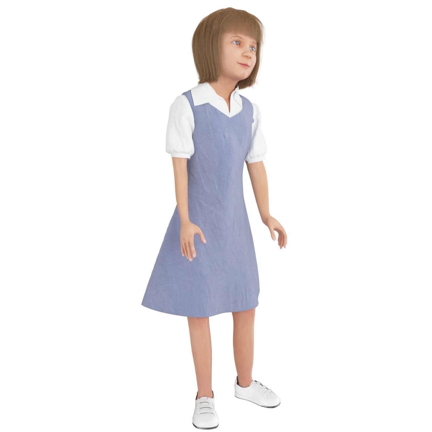 Family 4x models real cloth simulation conversation animation 4 3D Model Collection_19