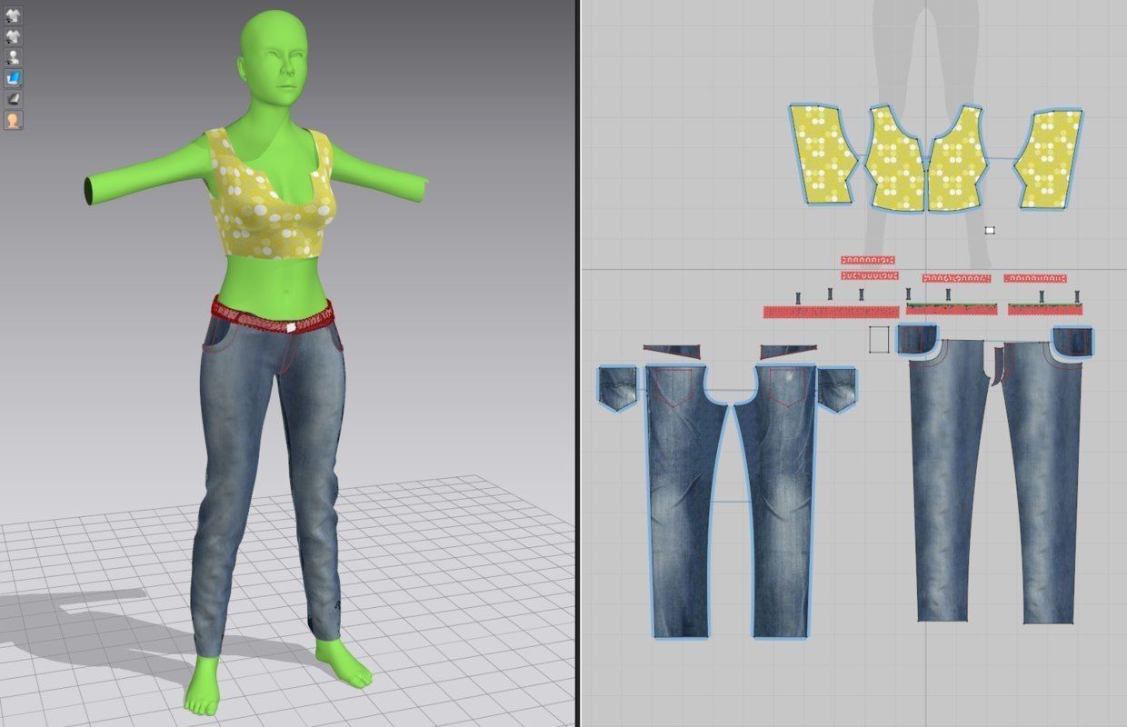 Family 4x models real cloth simulation conversation animation 4 3D Model Collection_6