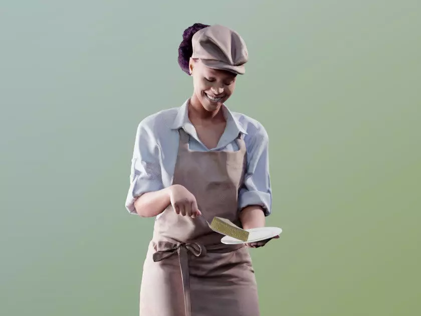 Monika 10131 - Standing Patisserie Low-poly 3D model_0