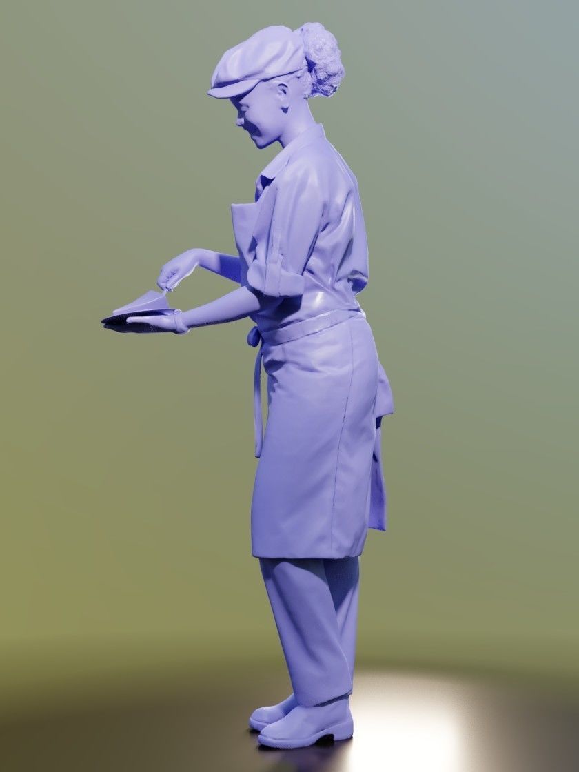 Monika 10131 - Standing Patisserie Low-poly 3D model_4