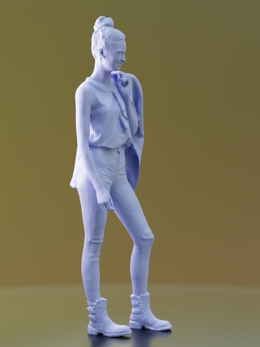 Myriam 10123 - Casual Standing Woman Low-poly 3D model_4