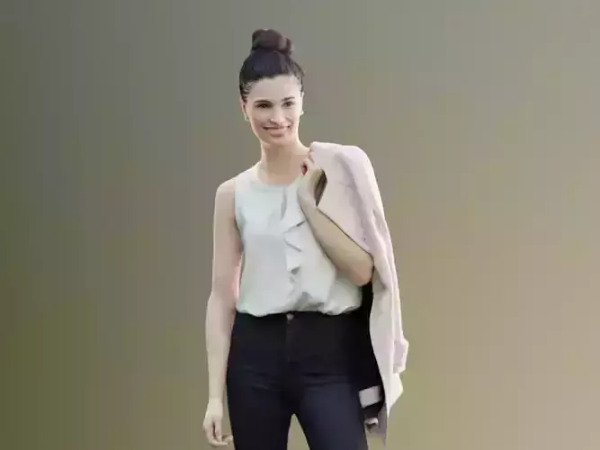 Myriam 10123 - Casual Standing Woman Low-poly 3D model