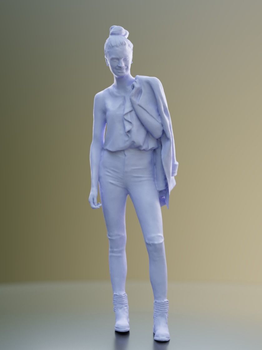 Myriam 10123 - Casual Standing Woman Low-poly 3D model_3