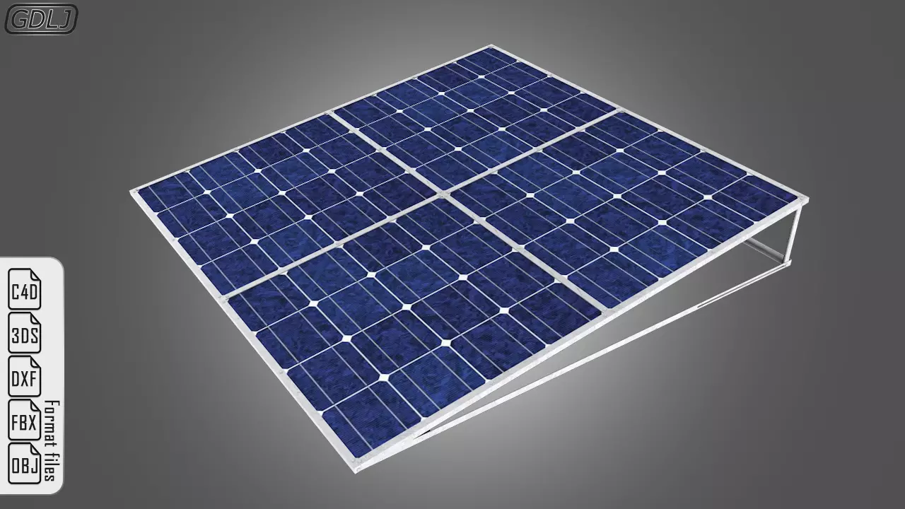Solar Panel 3D model_0