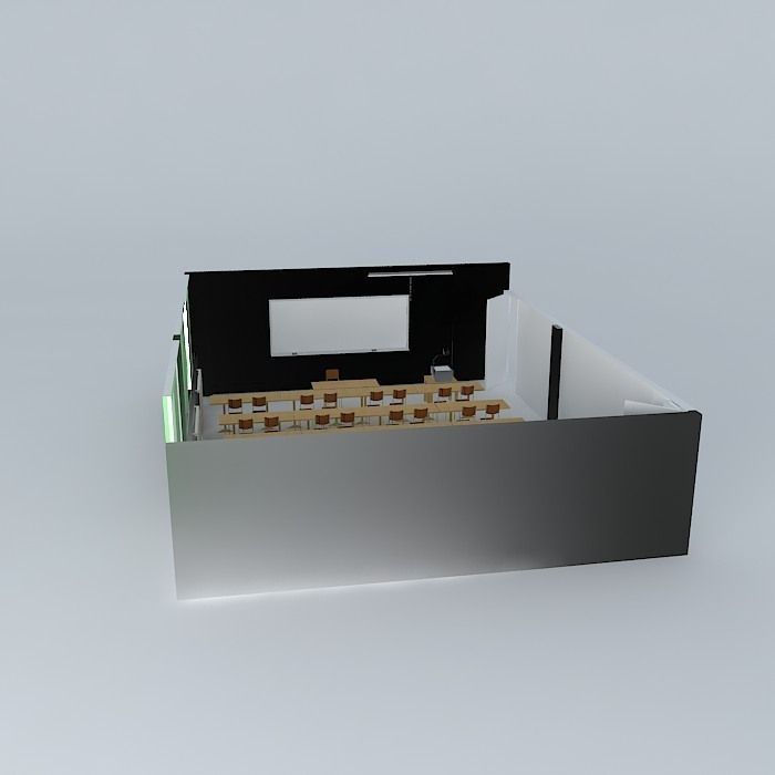 Very modern classroom 3D model_2