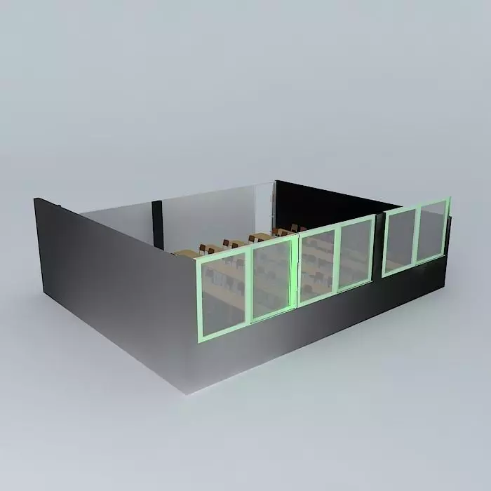 Very modern classroom 3D model_0