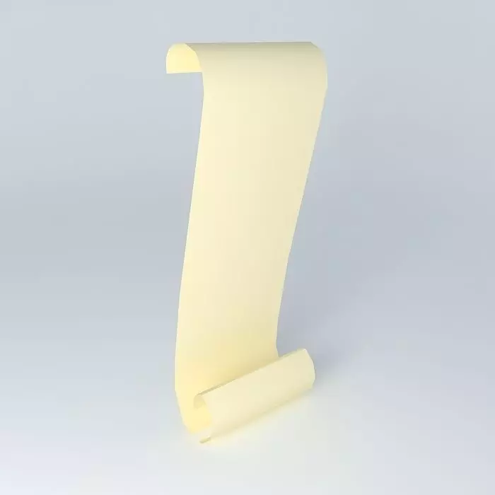 Papyrus paper note Free 3D model