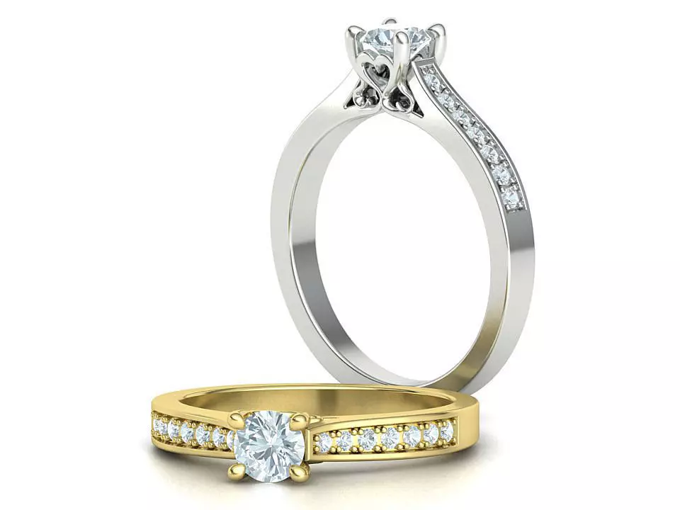Engagement Ring 30 pointer design ring 3dmodel 3D print model