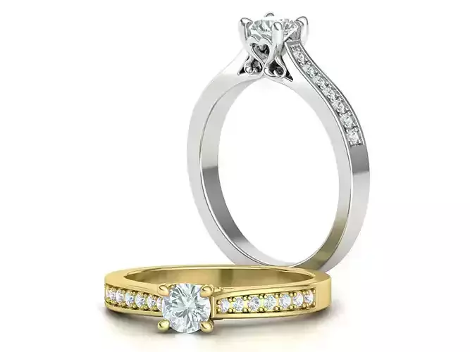Engagement Ring 30 pointer design ring 3dmodel 3D print model